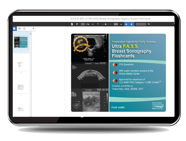 ULTRA P.A.S.S Breast Ultrasound Registry Review Flashcards (Digital Version)